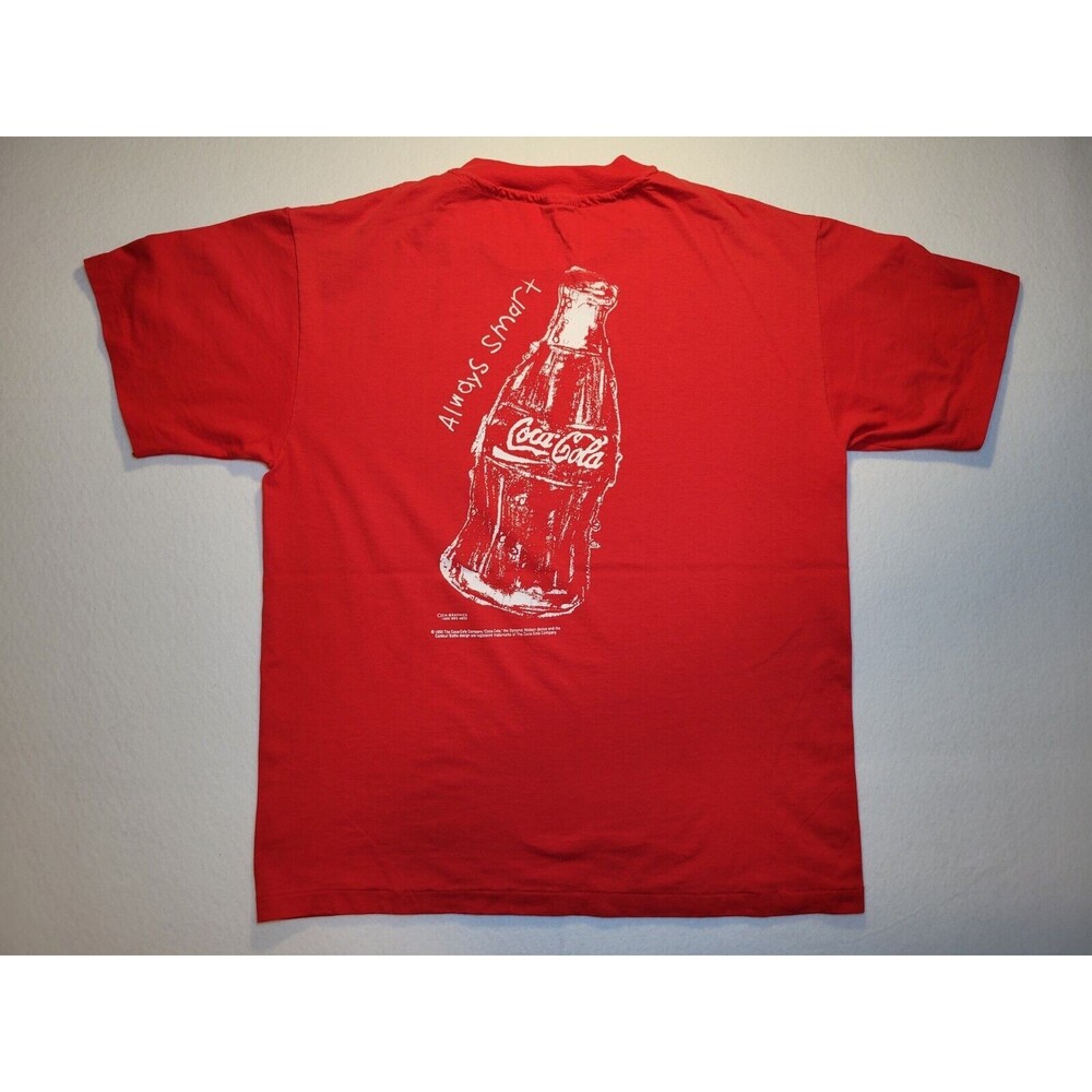Vintage 1993‎ Coca-Cola SHS Sandia High School Staff Single Stitch Shirt Mens L